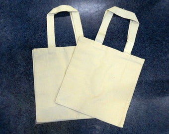 Blank Imprintable 6 Ounce Natural Cotton Tote Bags With 1 Inch Gusset | Economical Blank Totebags