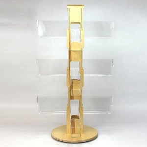 Rotating Countertop Card Rack 12 Clear Pockets for Postcards, Greeting ...
