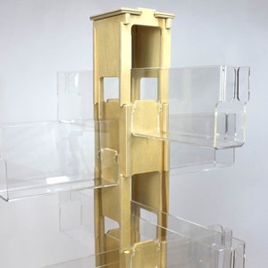 Rotating Countertop Card Rack 12 Clear Pockets for Postcards, Greeting ...