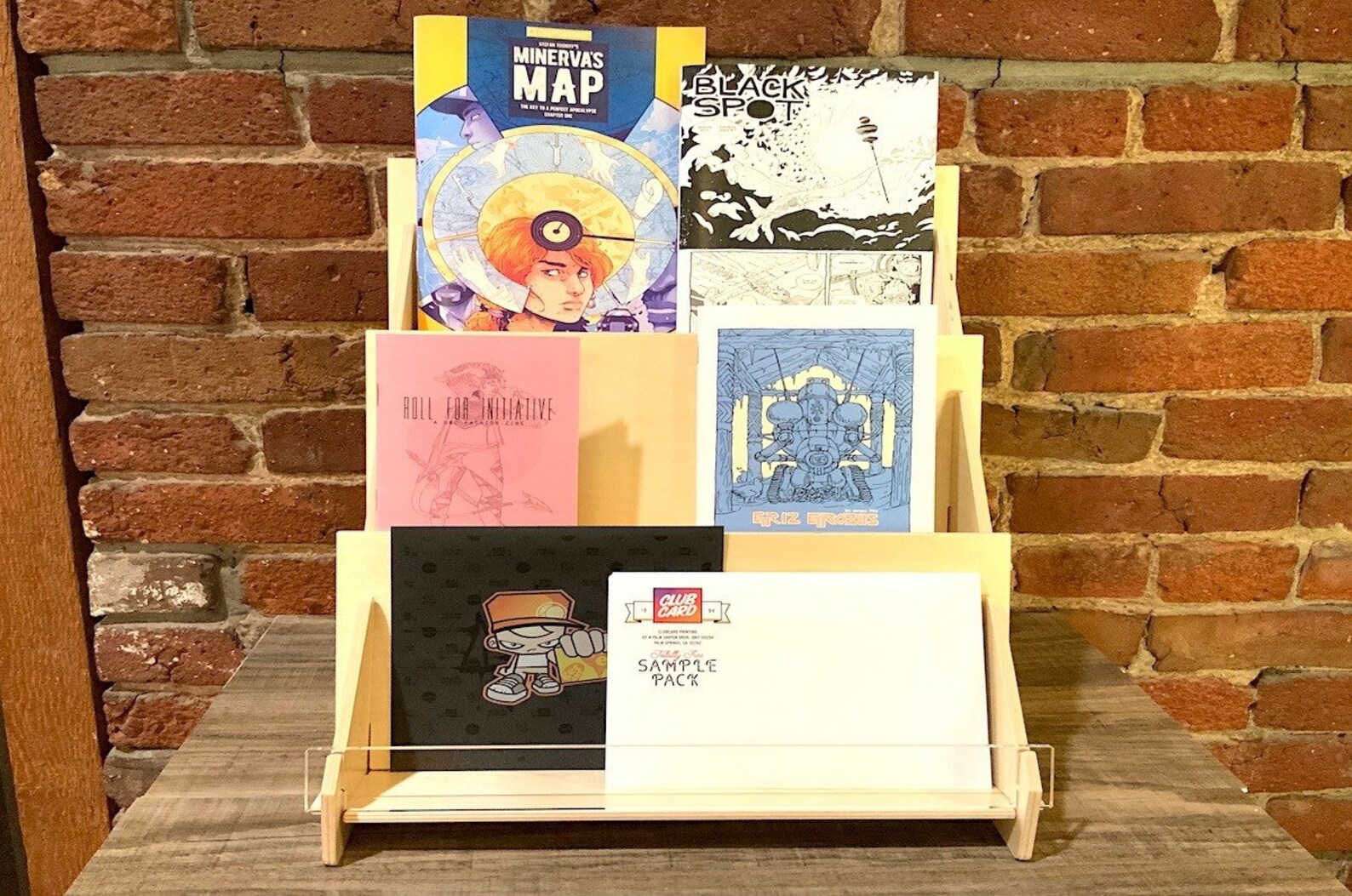 3tier Counter Top Retail Card Display Stand Made of Birch Etsy