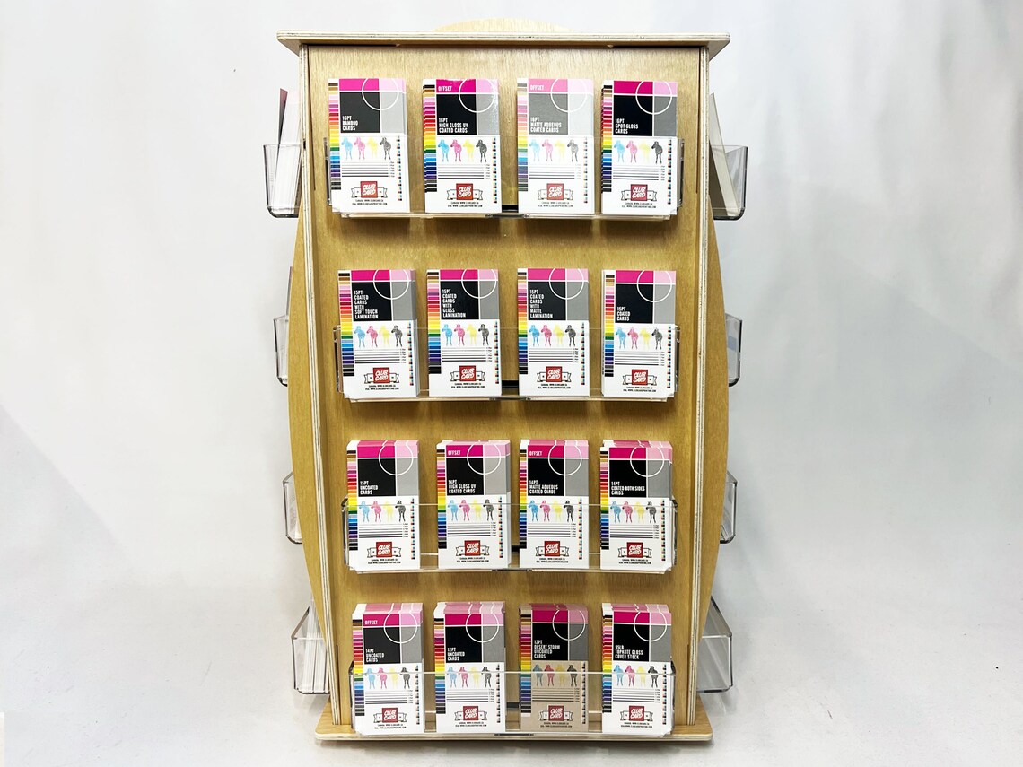 Spinner Display Rack 16 Pocket | Rotating Countertop Card & Sticker ...