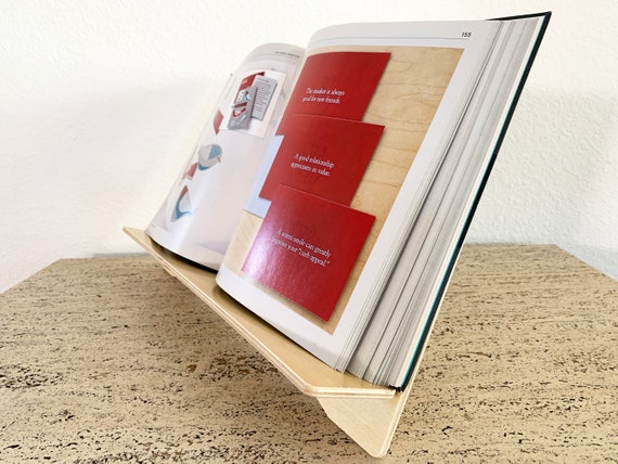 Wood Book Display Stand 18” | Easel Stand for Books, Prints & Signs | Birch Countertop Retail Display