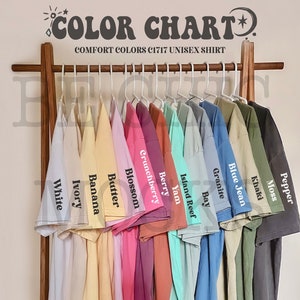 Comfort Colors C1717 Hanging Color Chart Comfort Colors C1717 Color ...