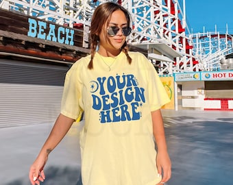 Comfort Colors C1717 Outdoor Mockup | Banana C1717 Model Mockup | CC Shirt Mockup | C1717 Shirt Model | C1717 Lifestyle Mockup