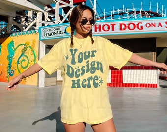 Comfort Colors C1717 Shirt Mockup | Banana Model (JPG & PNG)
