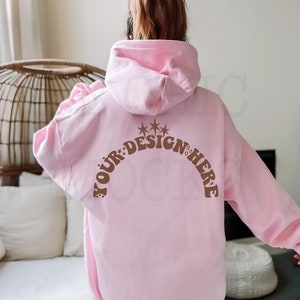 Gildan 18500 Mockup | Light Pink 18500 Model | Back of 18500 Mockup | 18500 Back Model | Hoodie Mockup | Hoodie Model | 18500 Trendy Mockup