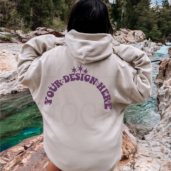 Gildan 18500 Outdoor Mockup | Sand 18500 Model | Back of 18500 Mockup | 18500 Back Model | Hoodie Mockup | Hoodie Model | 18500 Trendy Mock