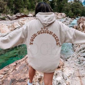 Gildan 18500 Outdoor Mockup | Sand 18500 Model | Back of 18500 Mockup | 18500 Back Model | Hoodie Mockup | Hoodie Model | 18500 Trendy Mock