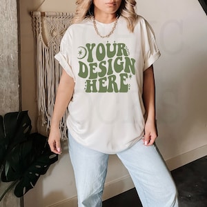 Gildan 5000 Mockup / Gildan Natural Shirt Mockup / 5000 Boho Model Mockup / 5000 Boho Chic Mockup / Gildan 5000 Stylish Mockup