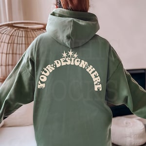 Gildan 18500 Mockup | Military Green 18500 Model | Back of 18500 Mockup | 18500 Back Model | Hoodie Mockup | Hoodie Model | 18500 Mockup