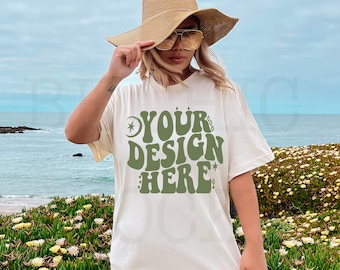 Gildan 5000 Mockup | Gildan Natural Shirt Mockup | 5000 Boho Model Mockup | 5000 Boho Chic Mockup | Gildan 5000 Stylish Mockup