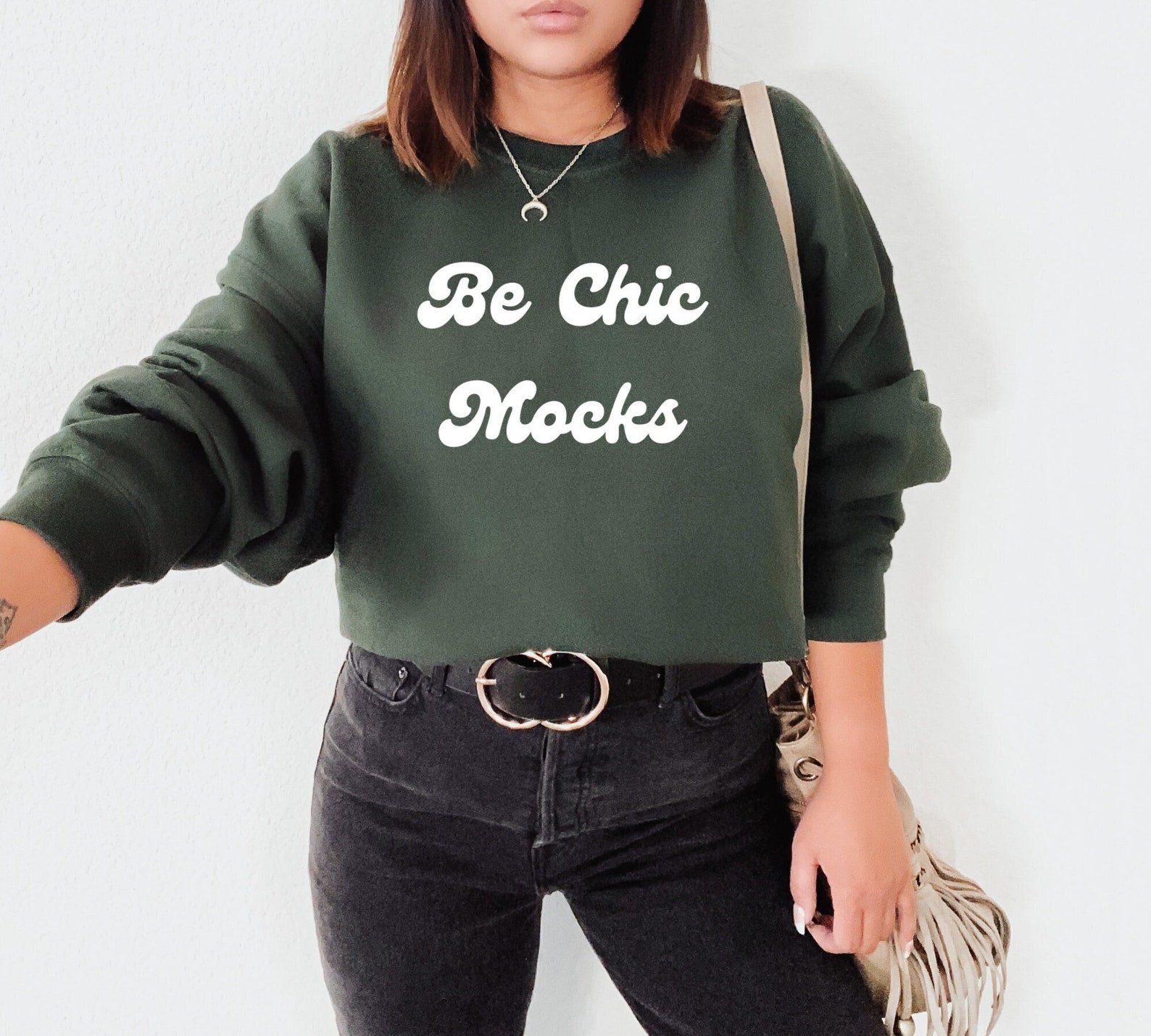 Gildan 18000 Mockup Gildan Forest Green Sweatshirt Mockup | Etsy