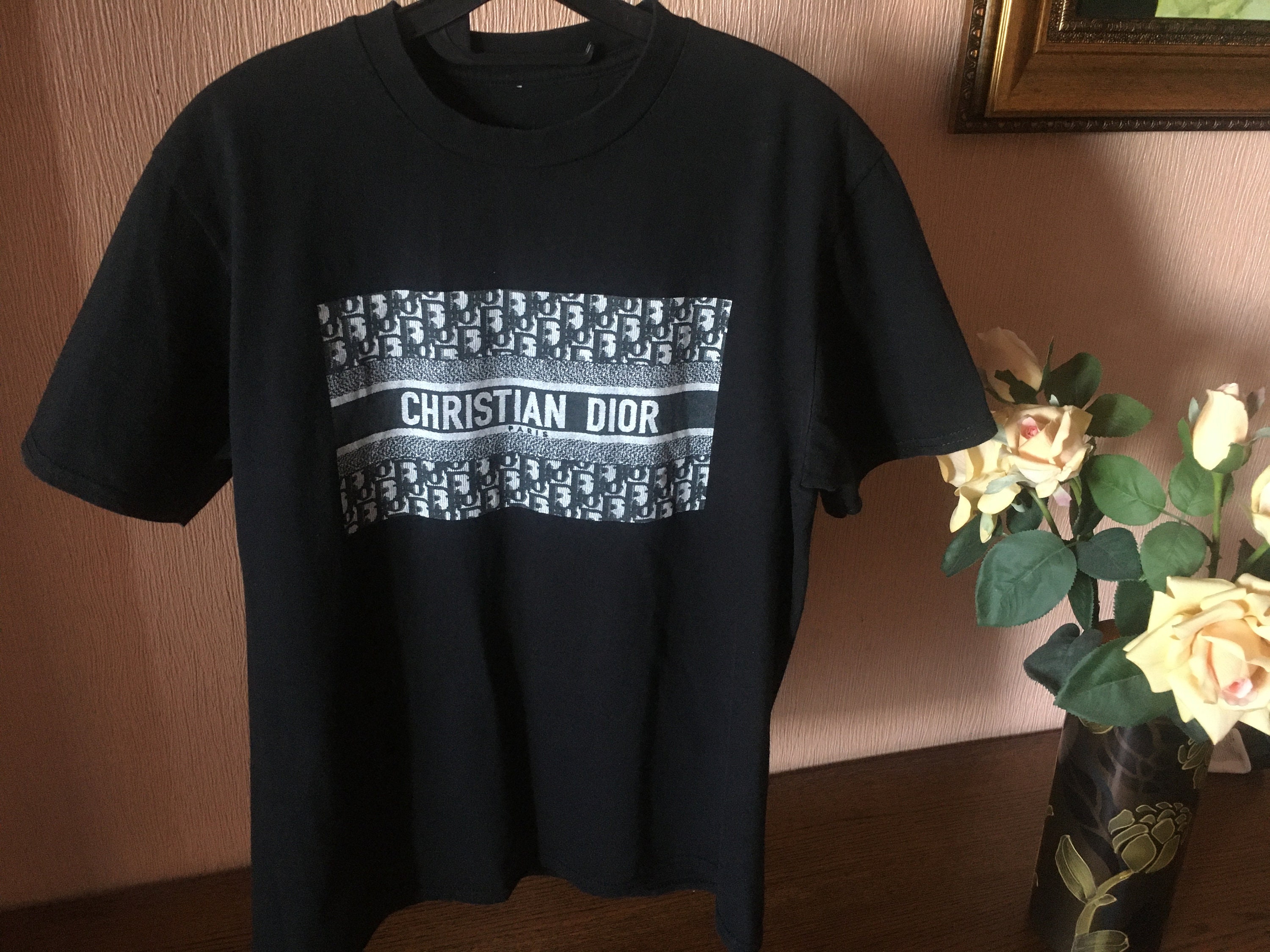 Vintage TShirt Christian Dior Size S Black Dior Tee Print Etsy