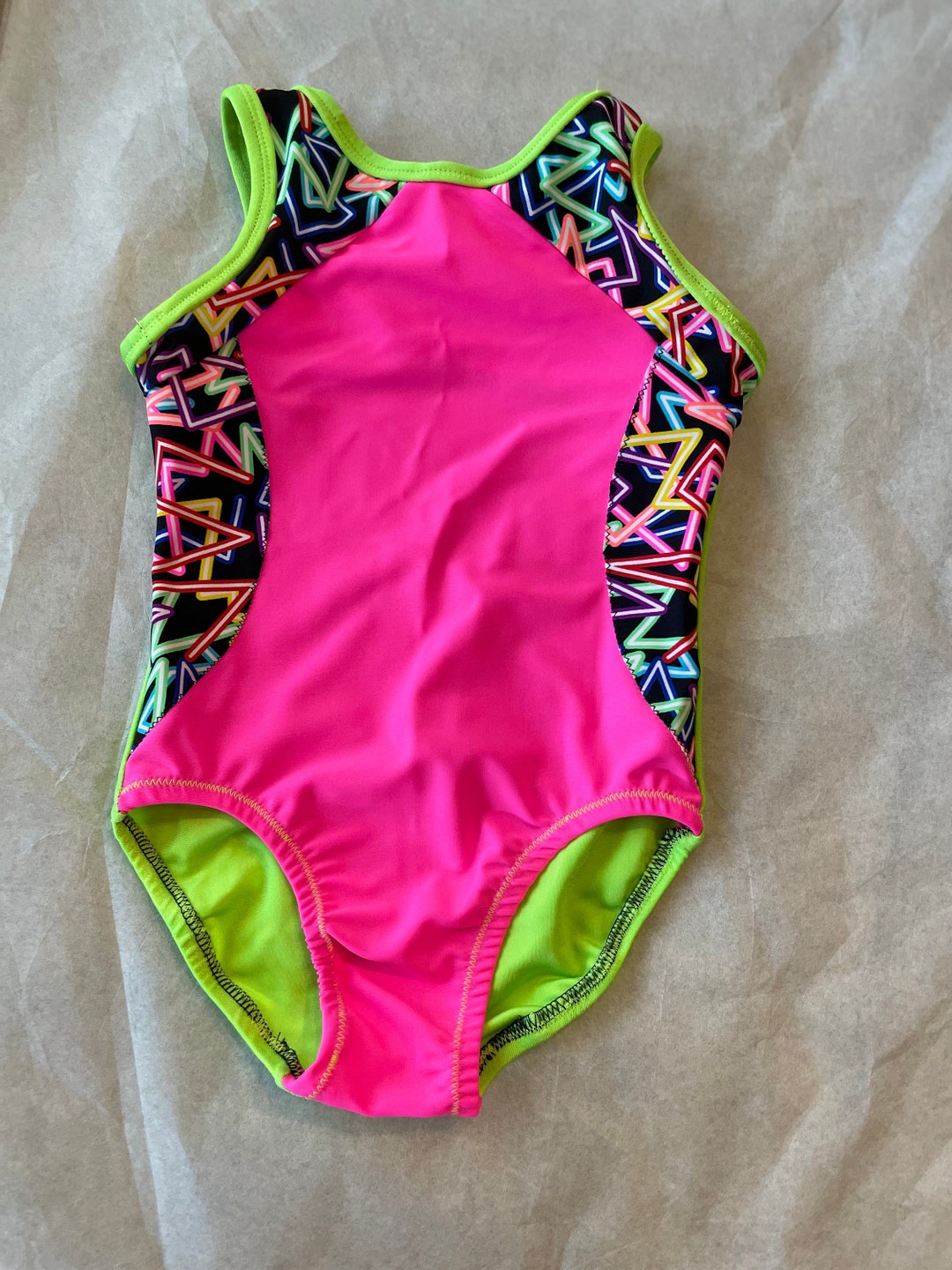 Neon Leotard Girls Size 3T toddler Etsy