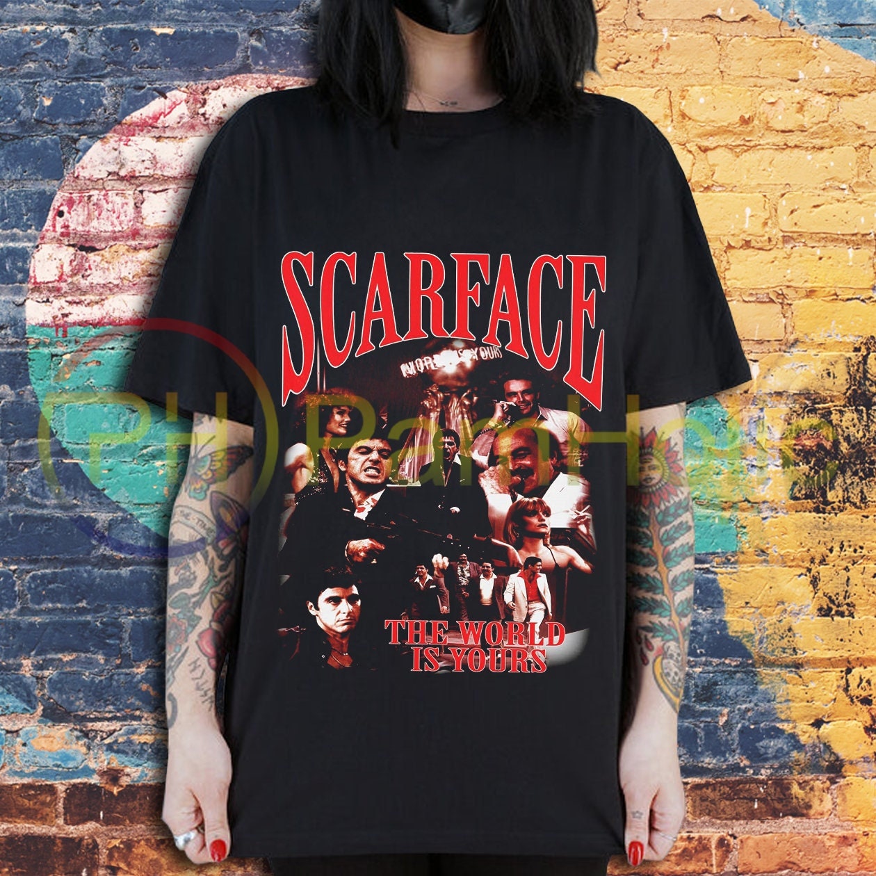 Discover TONY MONTANA Scarface 90s Retro Vintage T Shirt