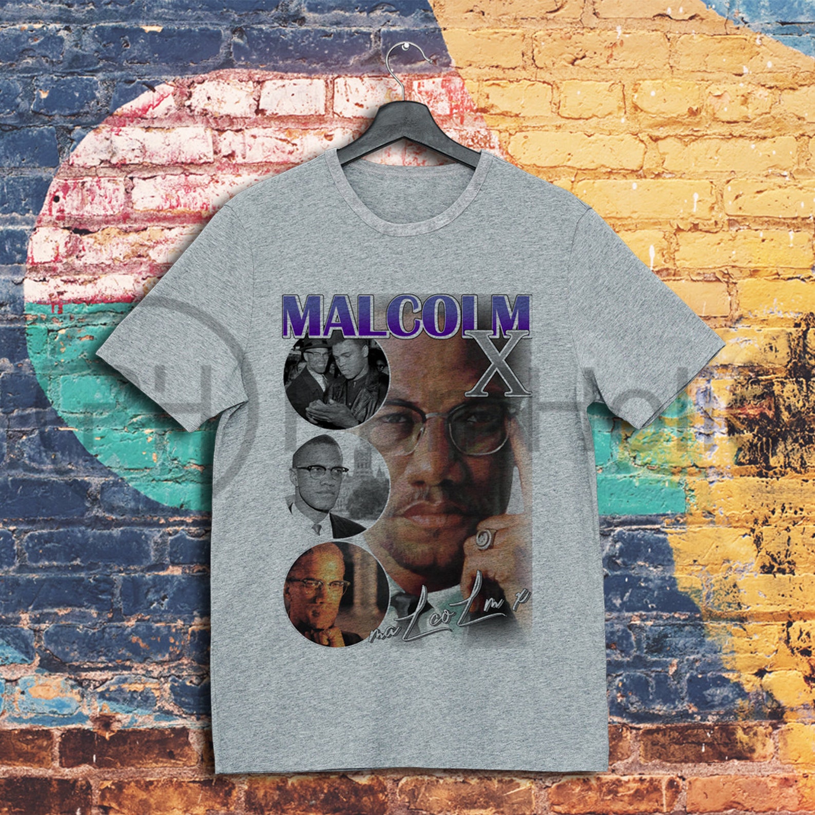malcolm x shirt vintage