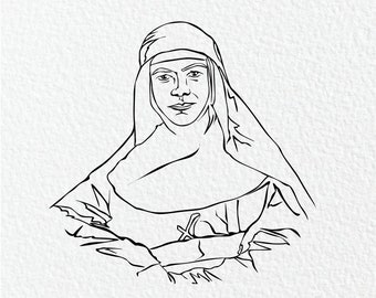 Mary Mackillop SVG | Saint SVG | Rosary Bible Religious icon Jesus Mary Prayer Christian God Catholic Faith PNG Dxf Clipart Cut File Cricut