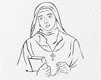 St Rafqa SVG: Religious Christian Cut File (Digital Download)