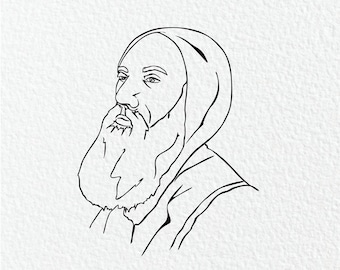 St Maroun Portrait SVG: Religious Christian Cut File (Digital Download)