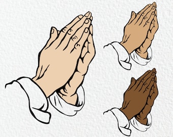 Praying Hands SVG: Christian Religious Cut File (Digital Download)