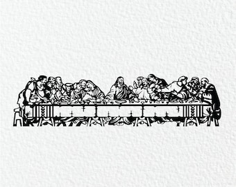 The Last Supper SVG: Jesus & 12 Disciples Cut File (Digital Download)