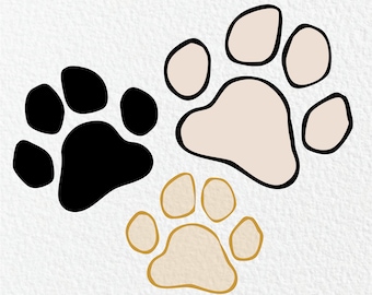 Paw Print SVG: Puppy Dog Vector Graphics (Digital Download)
