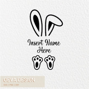 Personalized Easter Bunny Name SVG: Custom Cut File (Digital Download)