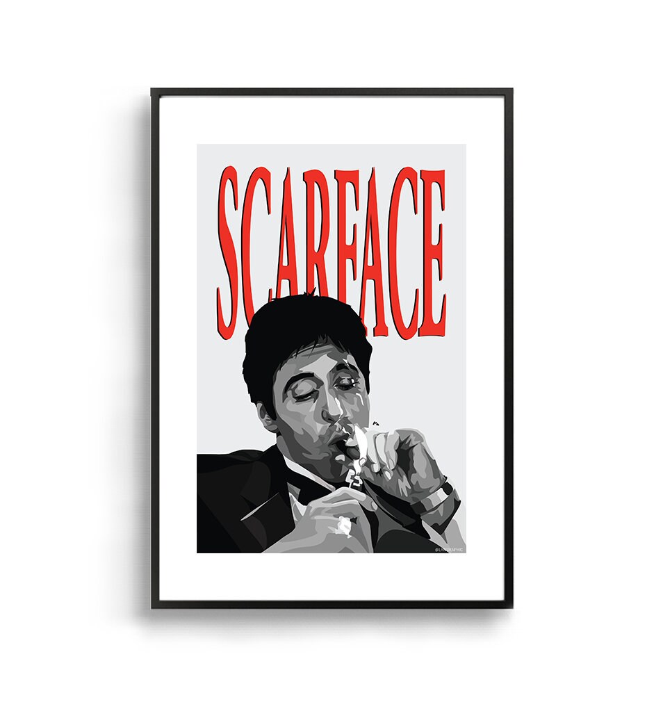 Affiche De Film SCARFACE 12x18 Signée Par AL PACINO - Photo Tony Montana - Authentifiée Beckett