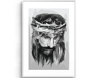 Jesus Crown of Thorns Art Print: Christian Home Decor