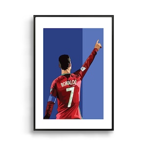 Cristiano Ronaldo | Portugal Football Soccer Fifa World Cup Framed Art Print Artwork Sport Poster