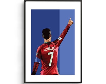 Cristiano Ronaldo | Portugal Football Soccer Fifa World Cup Framed Art Print Artwork Sport Poster