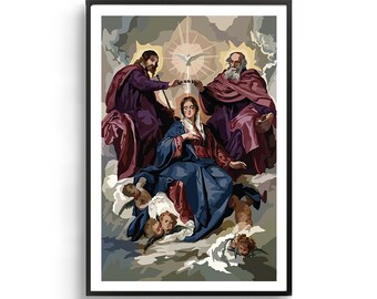 The Coronation of Our Lady Print: Framed Christian Wall Art