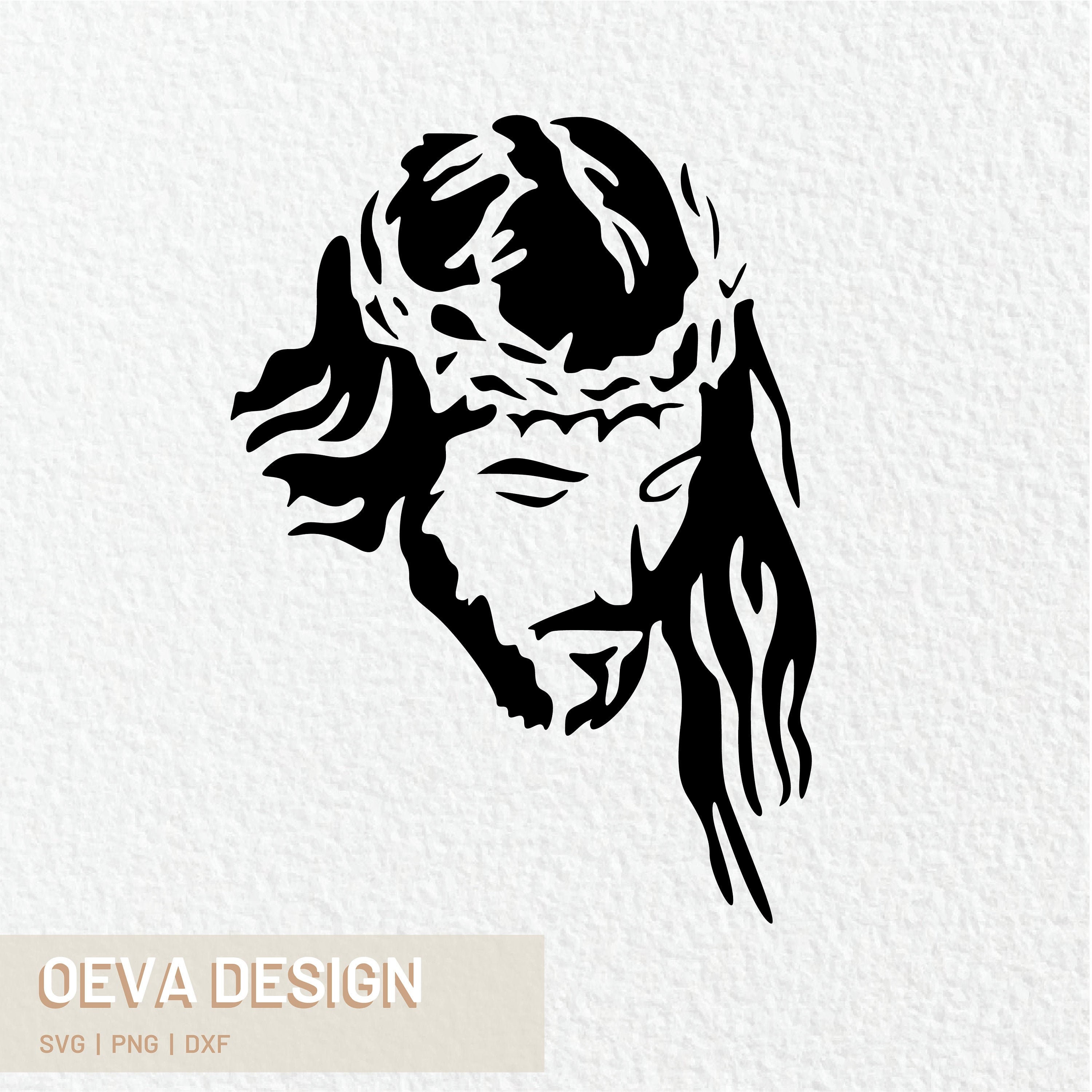 Jesus Svg File Download Stencil Art Jesus Drawings Silhouette Stencil ...