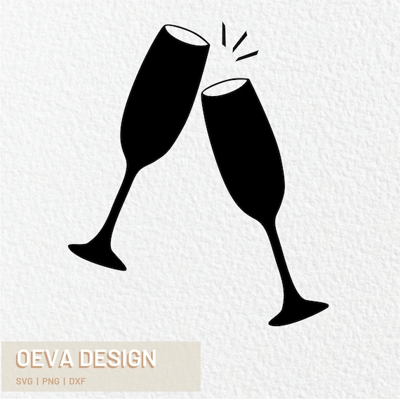 Champagne Clink SVG: Celebration Wine Glasses (digital Download) - Etsy