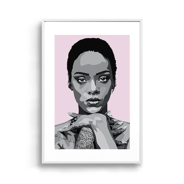 Rihanna | Bad Gal RiRi Savage Fenty Framed Art Print R&B Rap Pop Music Poster