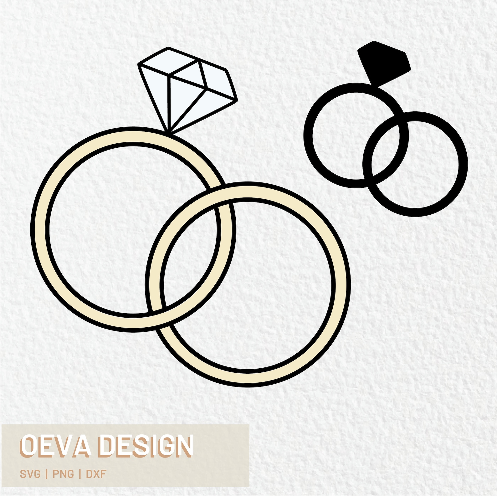 Wedding Rings SVG / Engagement Rings SVG / Ring SVG Png Dxf / Etsy