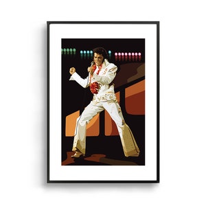 Elvis Presley | Ingelijste Art Print King of Rock Pop Music Poster