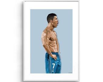 Cristiano Ronaldo | Football Soccer Fifa World Cup Framed Art Print Artwork Sport Poster