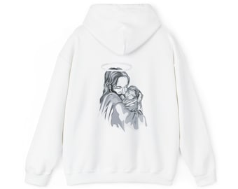 Jesus & Baby Graphic Hoodie: Christian Faith Apparel