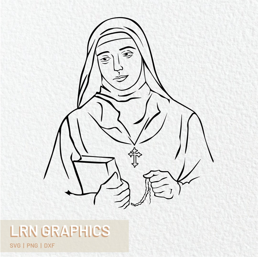 St Rafqa SVG Saint Rafqa Maronite SVG Bible Religious Icon Jesus Prayer