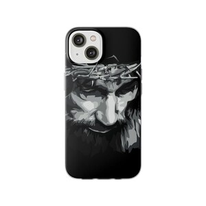 Jesus Art Phone Case: Christian Faith-Based TPU Cover