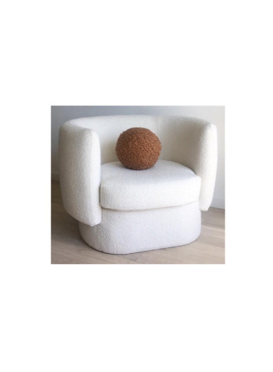 Cozy Teddy Ball Pillow Teddy Sphere Ball Pillow Teddy Ball Etsy