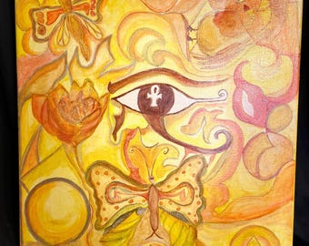 Golden Eye of Ra Abstract