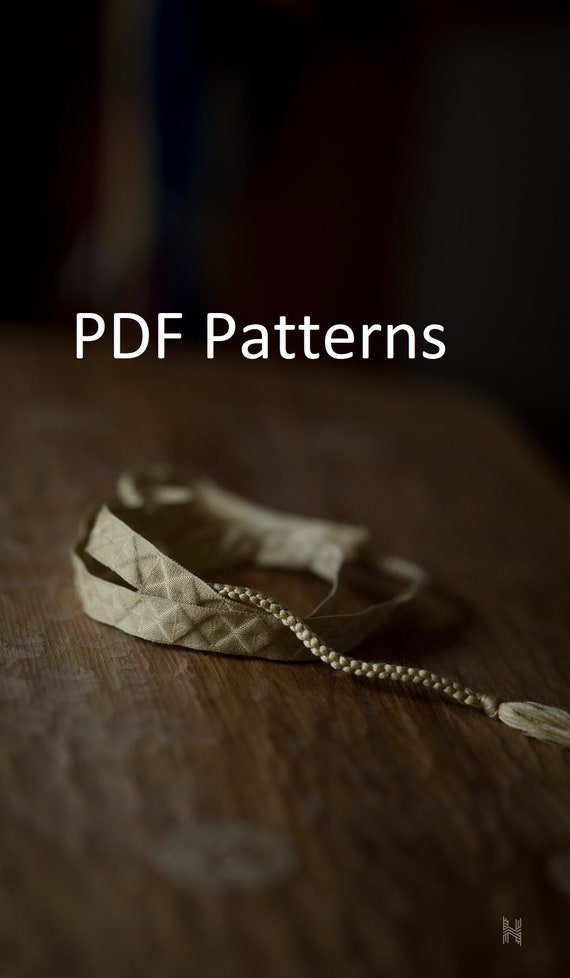 3D Monochrome designs, tablet weaving pattern PDF, card weaving monochrome geometric band