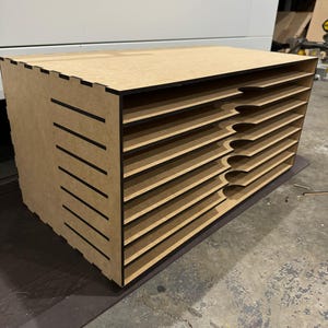 25,5 x 13 x 12 materiaalopslag | ideaal voor materiaal van 12 x 24 inch | houder | 8 slots | Kleuren sorteren | Winkel organiseren
