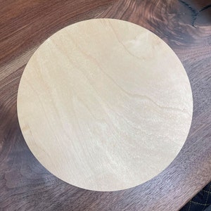 Pack of 5 | Birch round |  1/4” thick | Pre finished- one side | Round Blanks | Welcome signs | 12&quot; 14” 15&quot; 16” 17&quot; 18”- {0.18&quot; to 0.21}