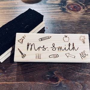 Personalized | Teacher gifts | Show we care | Wood Chalk Eraser for Chalkboard Cleaners | Markers | White Black Boards
