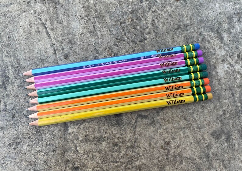 Personalized TICONDEROGA Pencils Set of 8 School Supplies Office Back