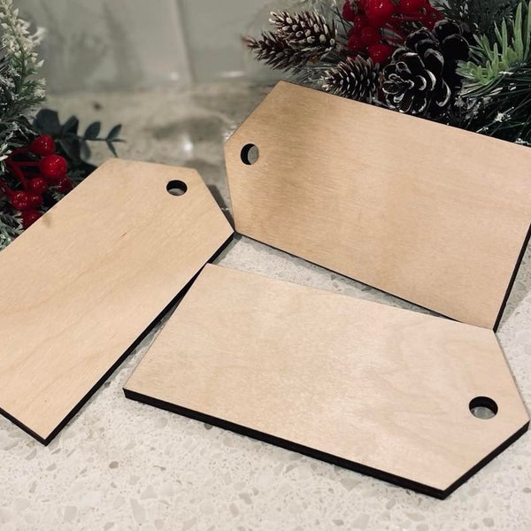 Blank stocking tags | Crafters | 2.5"x5" | 1/4" thick birch | Laser cut