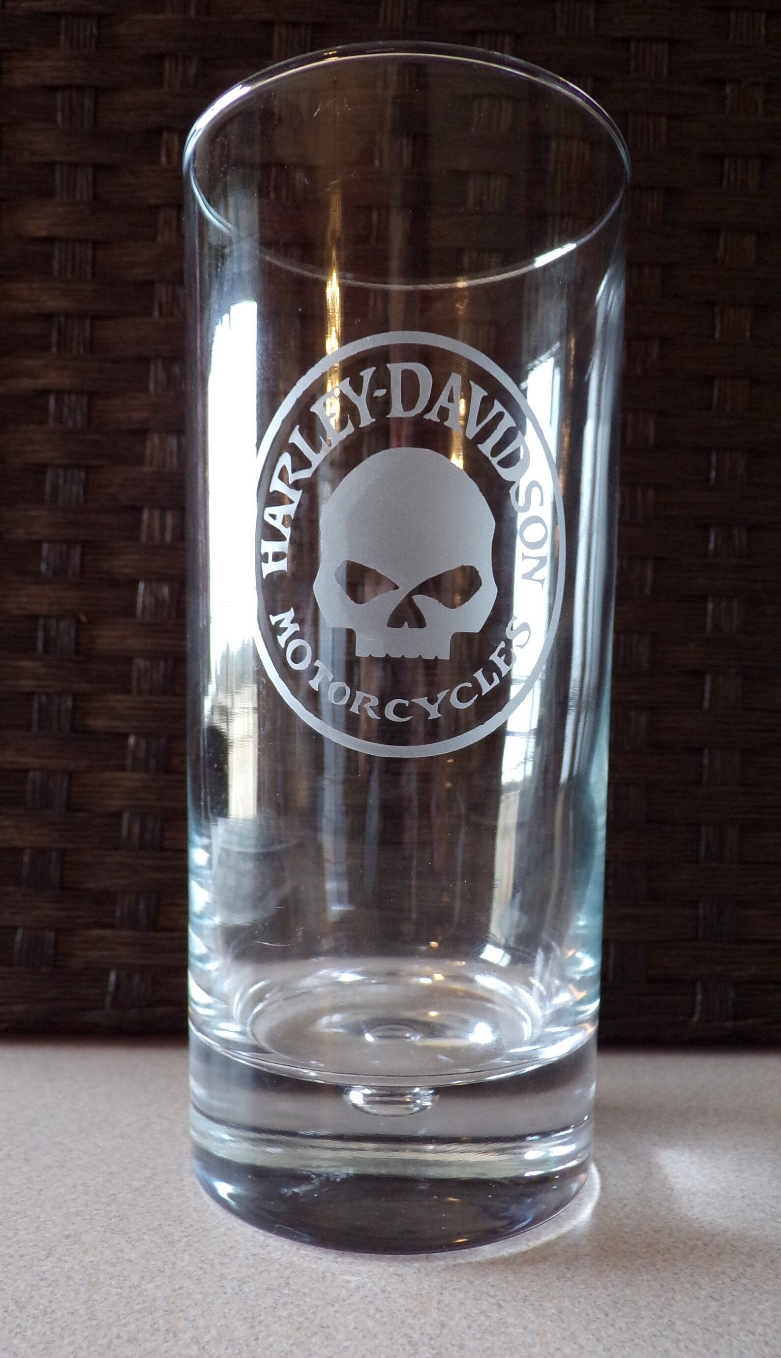 harley davidson drinking glass set